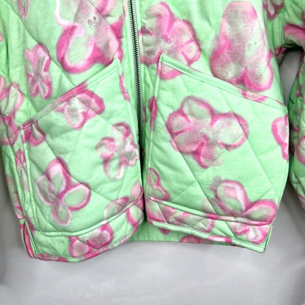 NWT Wild Fable Floral  Quilted Hooded Puffer Jacket XS - Picture 4 of 10